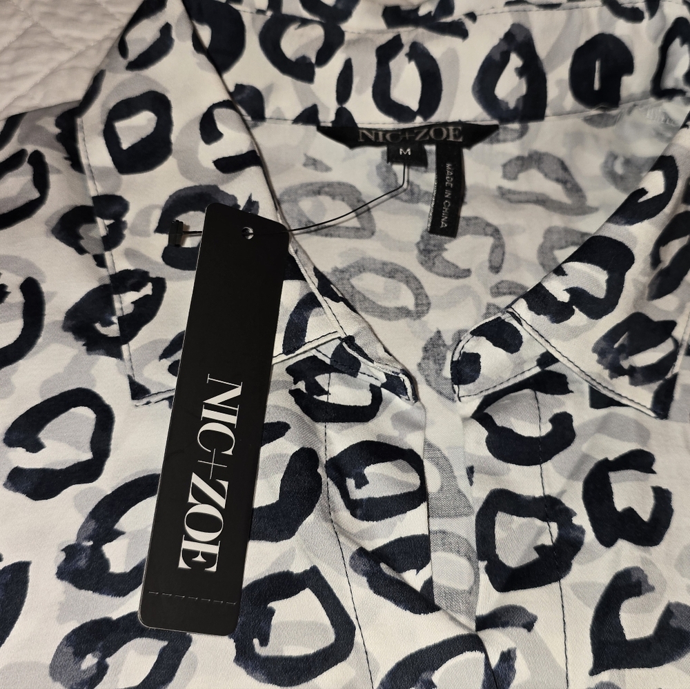 NIC+ZOE NWT Shirt Jacket Dress Women's Size Medium - Picture 10 of 11